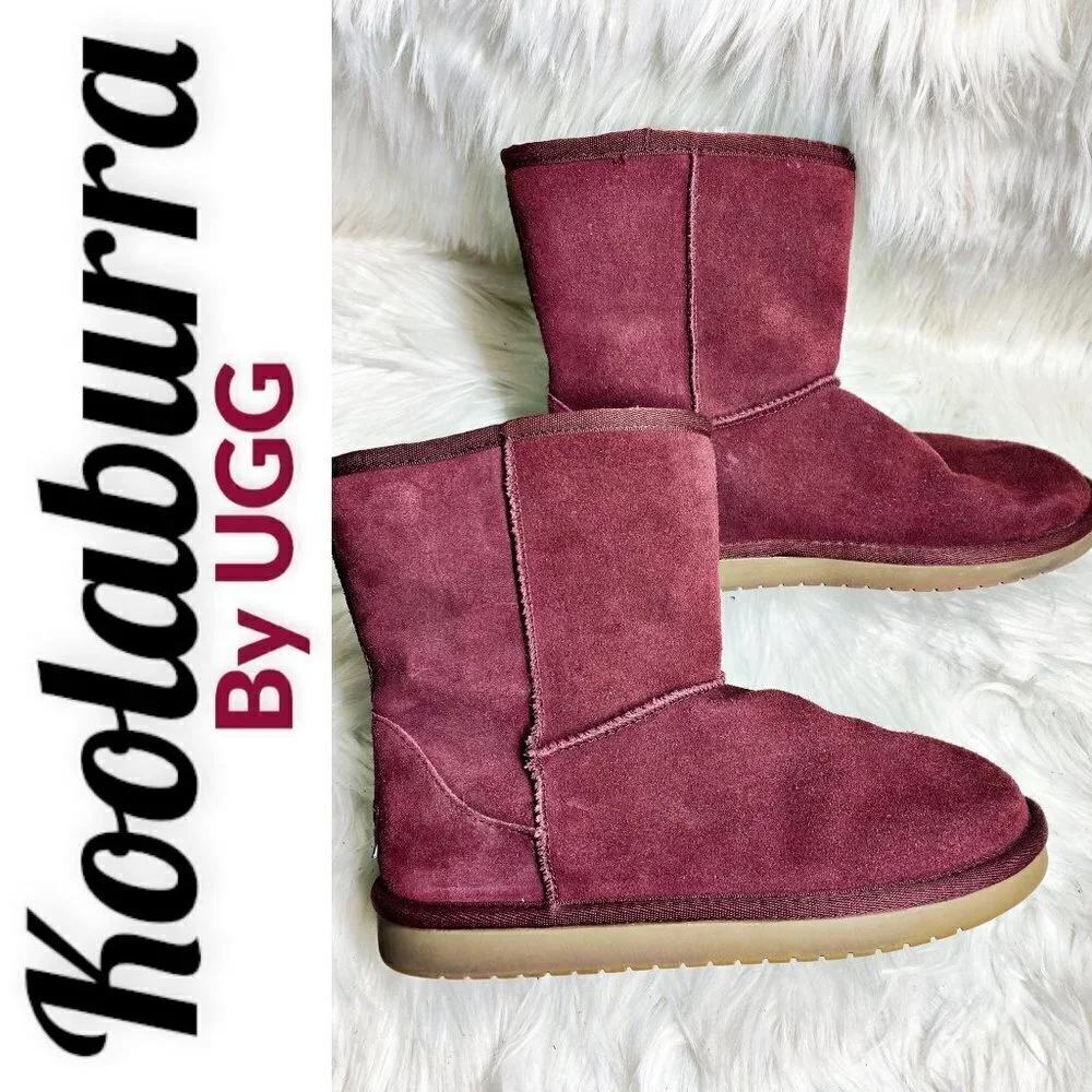 KOOLABURRA By UGG‎ Wine Red Suede Classic Short Boot, Size 5